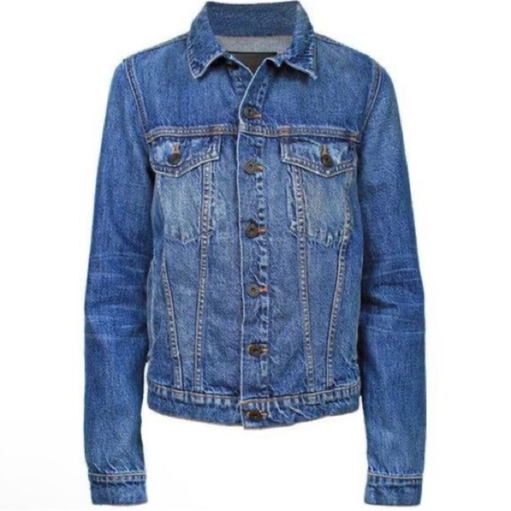 Proenza Schouler PS-J denim blue jean jacket size M RN#124081 100% cotton